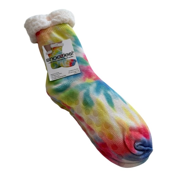 Snoozies Women’s Sherpa Lined Tie Dye Socks | NEW! - Picture 1 of 9